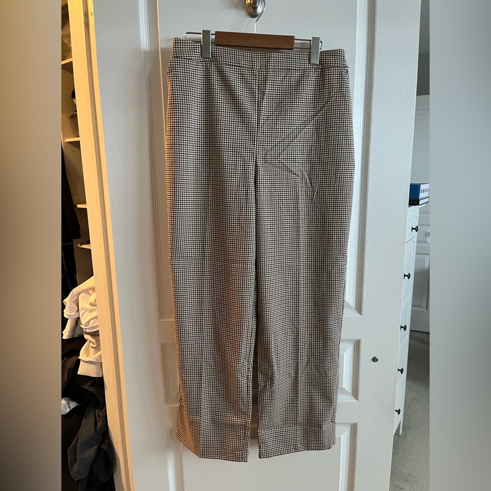 OAK + FORT Women’s Houndstooth Pants - Black and White